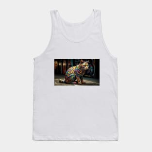 Artsy Cat painted in artsy Colors Tank Top